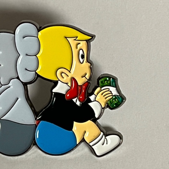 KAWS x Richie Rich Money Hat Pin Streetwear Hats Bag Fitted New Era Glitter - Picture 3 of 7